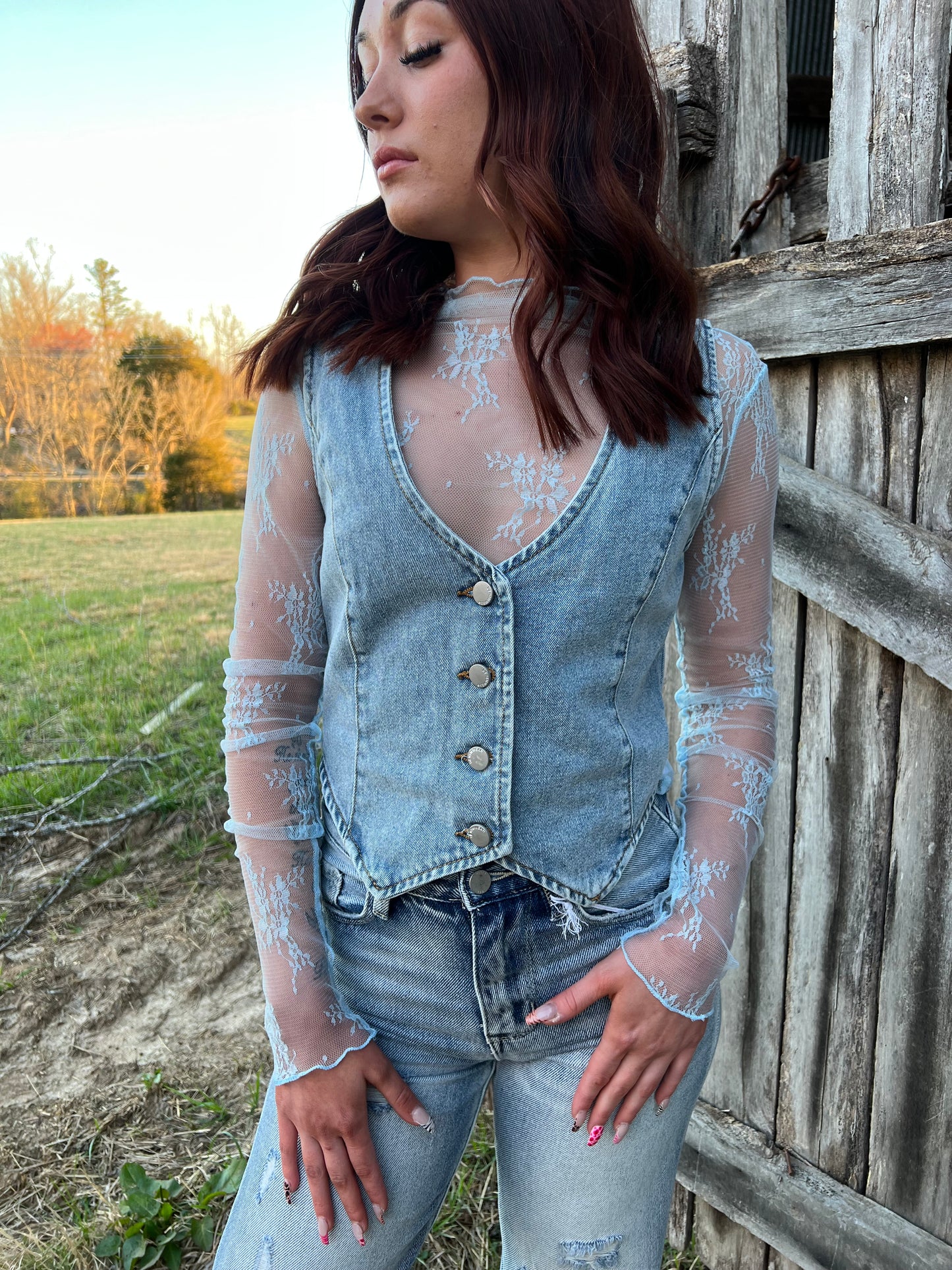 The Lainey denim vest