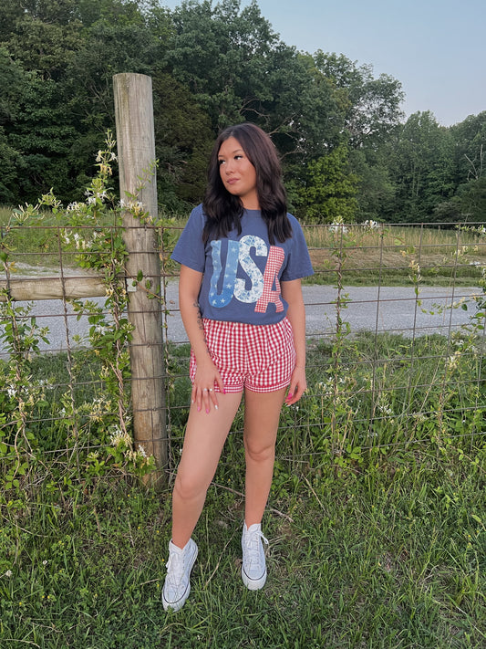 Gingham short